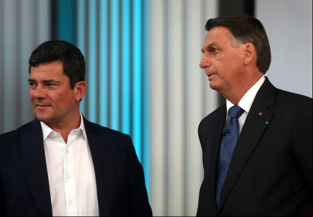 Jair Messias Bolsonaro (PL), conversa com o senador eleito Sergio Moro