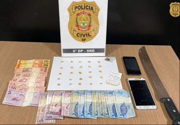 Materiais apreendidos pela Polícia Civil do DF