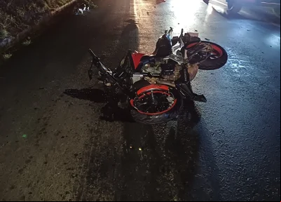 Motocicleta envolvida no acidente na BR 343 em Altos