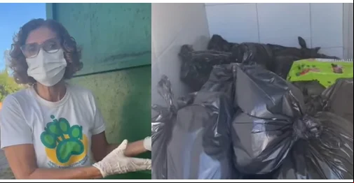 Falta de coleta de lixo em abrigo de animais em Teresina