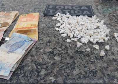 Material apreendido pela Força Tática do 11º BPM